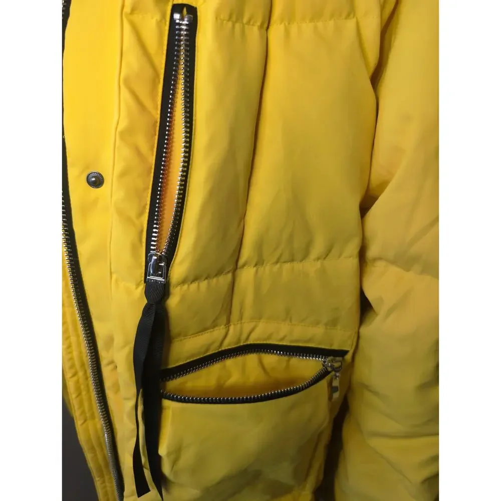 Orolay yellow outdoor puffer down insulated winter snow jacket Sm - Picture 8 of 14